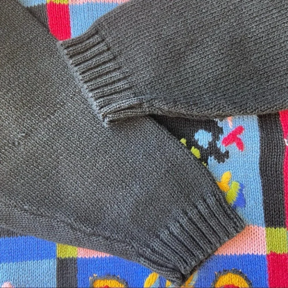 Vintage  Almost Heaven Hand Made Patchwork Embroidery Sweater - Picture 9 of 16